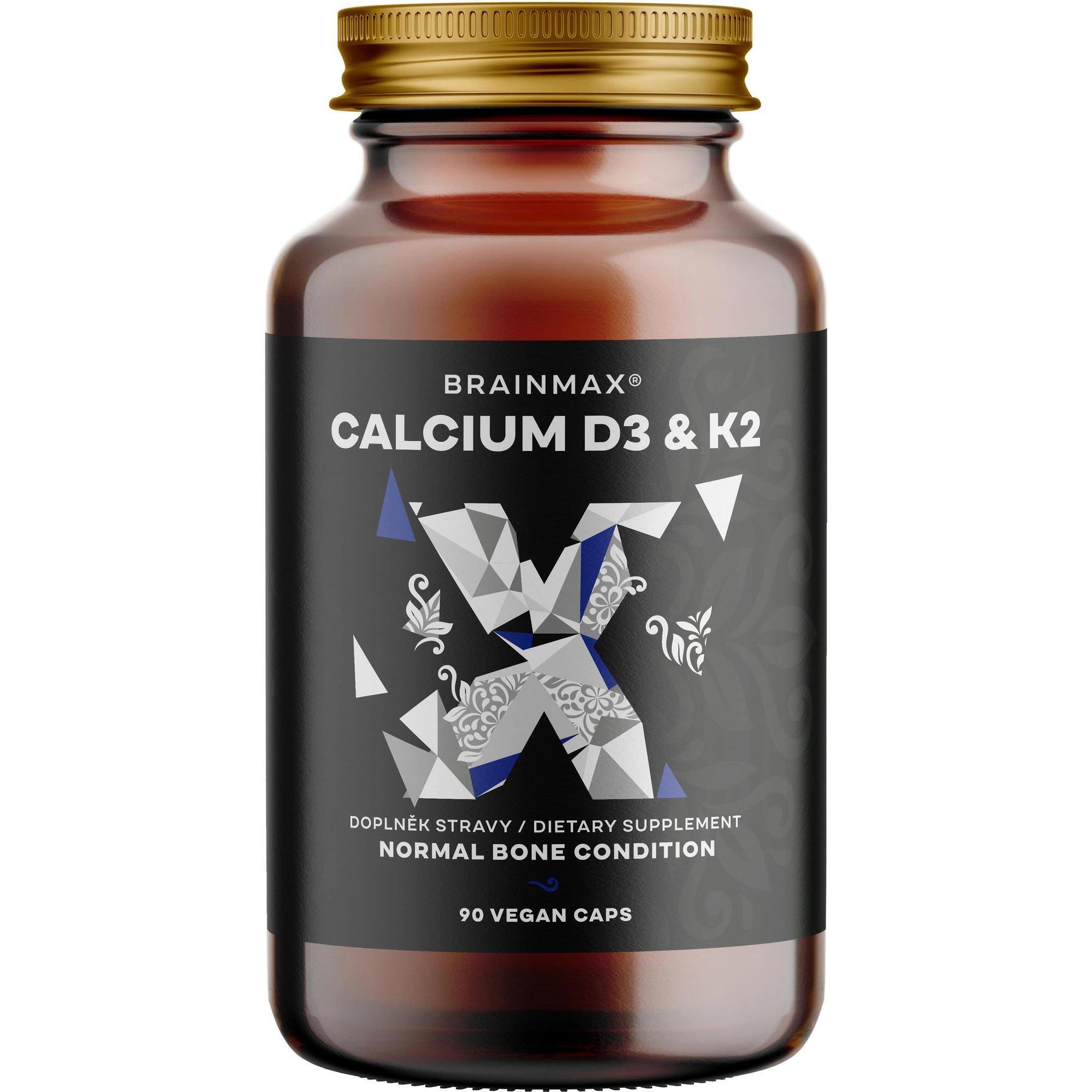 BRAIN MAX Vápník s vitamínem D3 a K2 MK-7