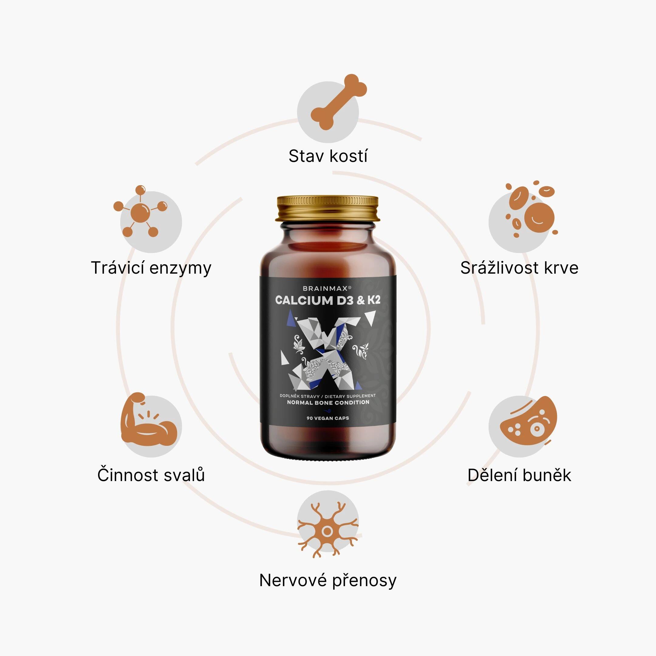 Vápník s vitamínem D3 a K2 MK-7 5/6