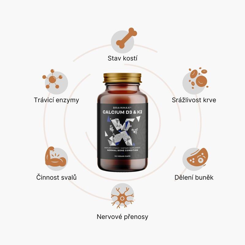 Vápník s vitamínem D3 a K2 MK-7