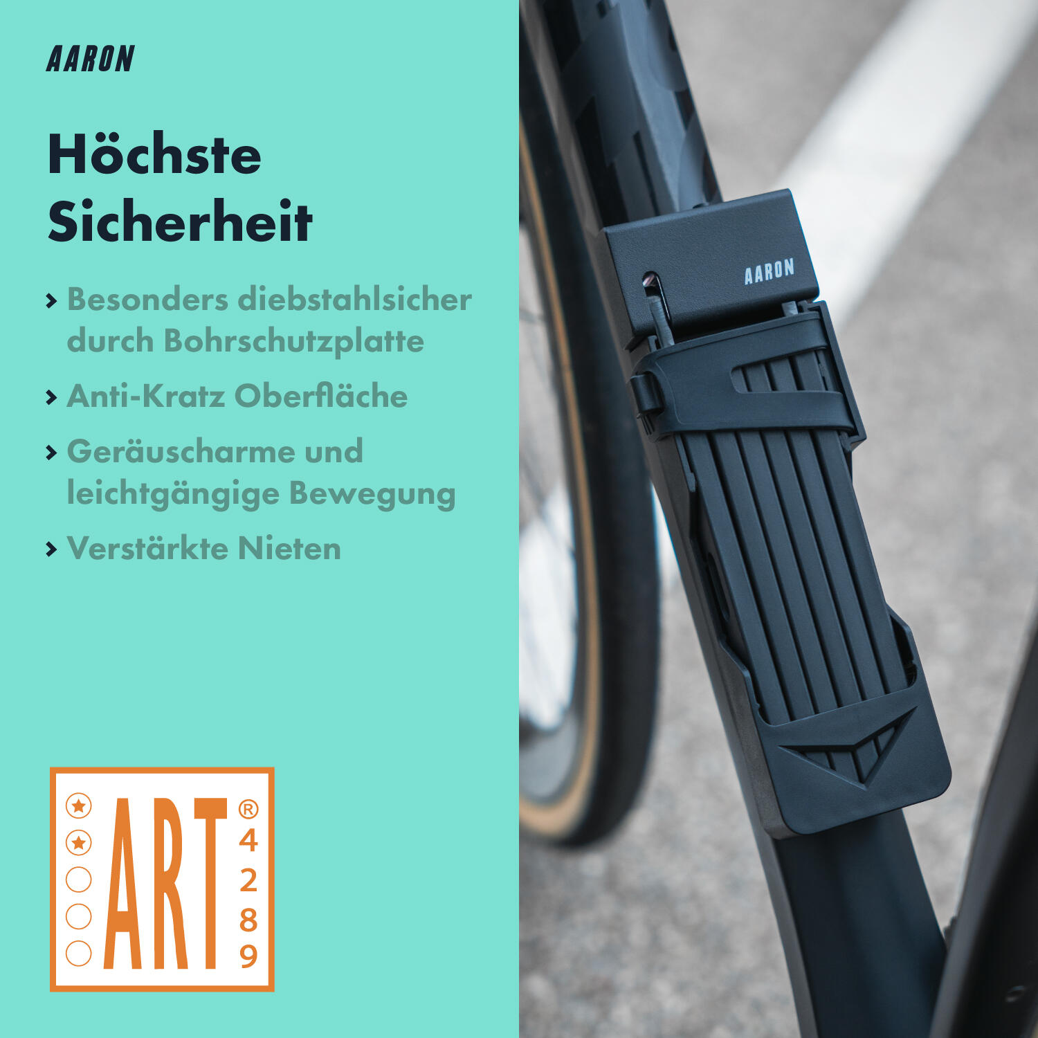 Shield Faltschloss 95 cm, Sicherheitsstufe 14 4/7
