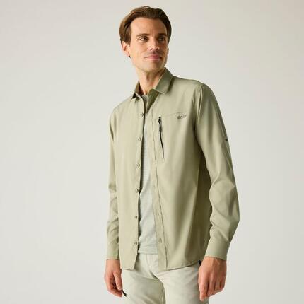 Chemise de Randonnée Homme Regatta "Anti-Insect Travel Light L/S Shirt" M Beige