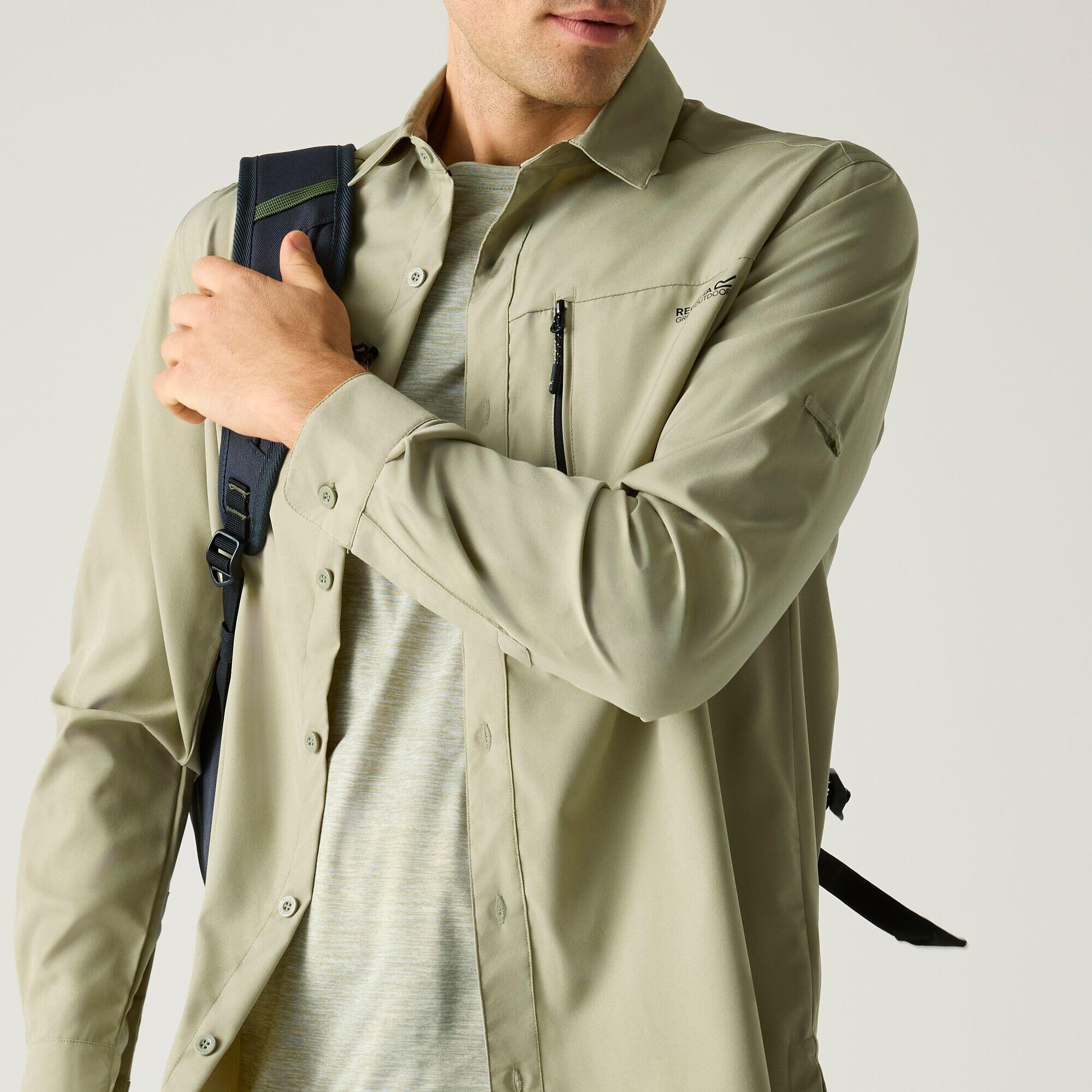 Chemise de Randonnée Homme Regatta "Anti-Insect Travel Light L/S Shirt" XL Beige 5/7