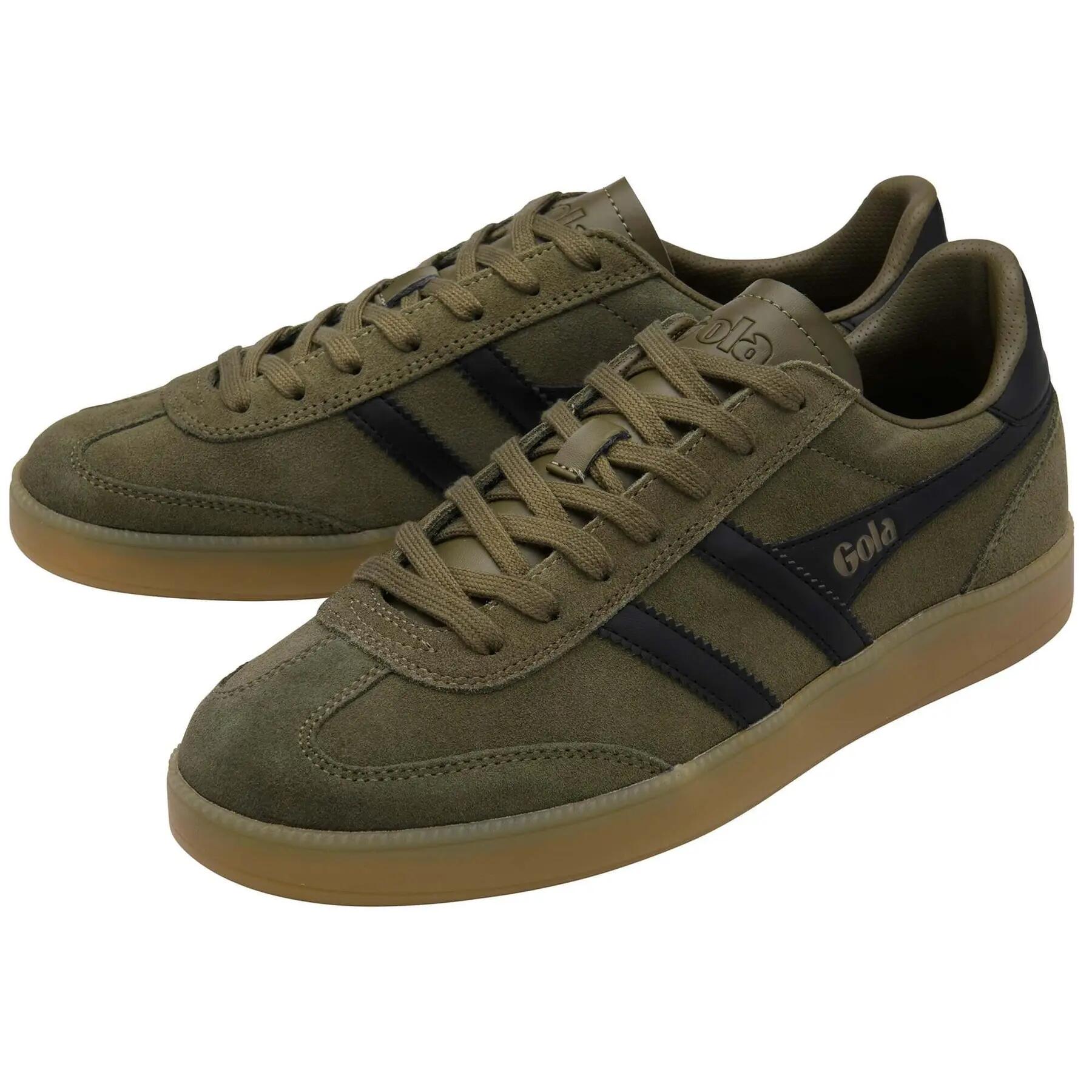 Gola Viper Schuhe Sneakers grün khaki Herren Velour CMB735 3/7
