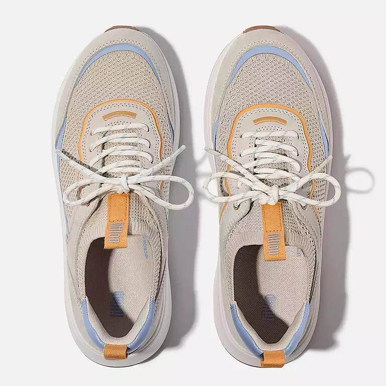 Baskets femme FitFlop F-Mode Suede/Knit Flatform Slip-On Laced 2/7