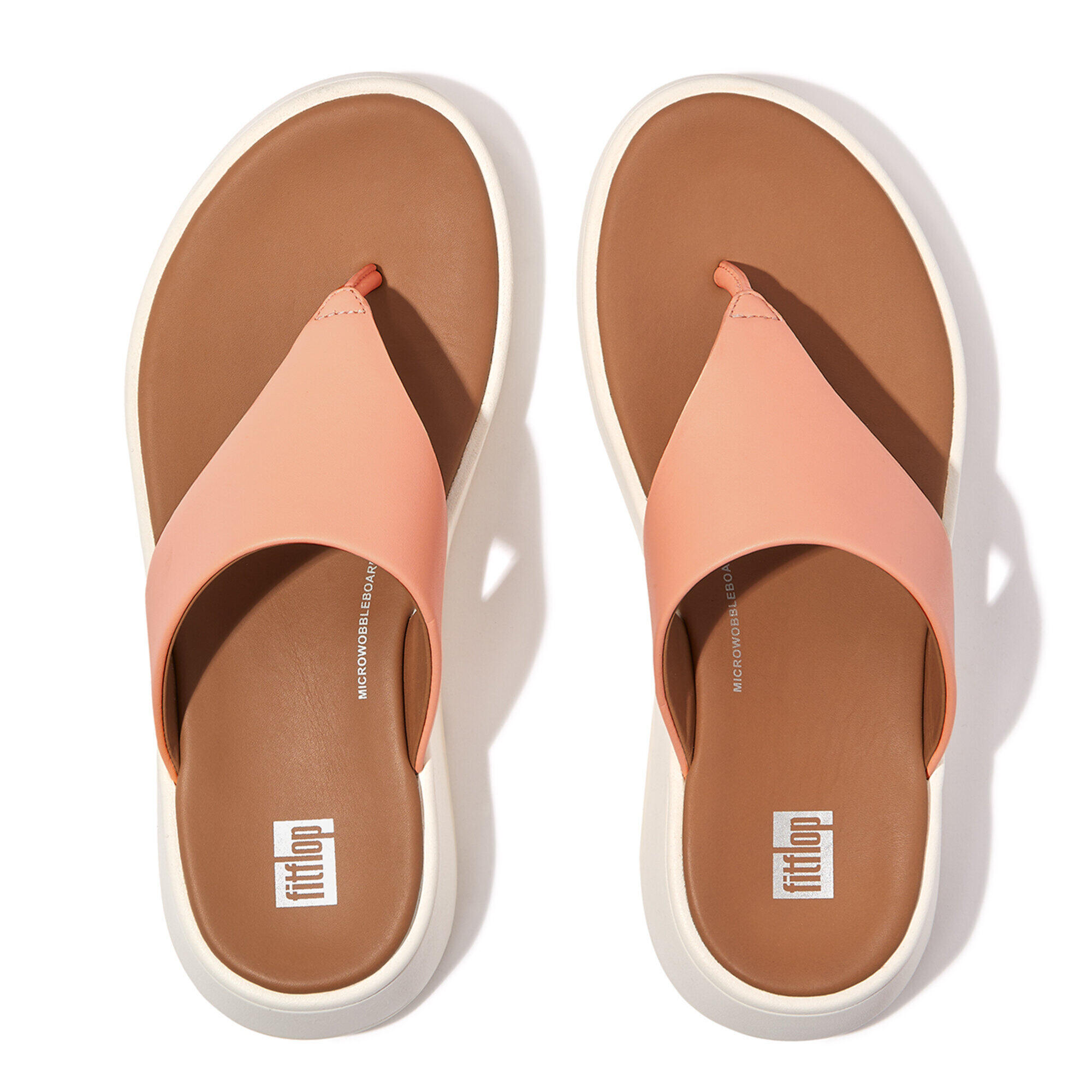 Ledersandalen für Damen FitFlop F-Mode Flatform 3/7