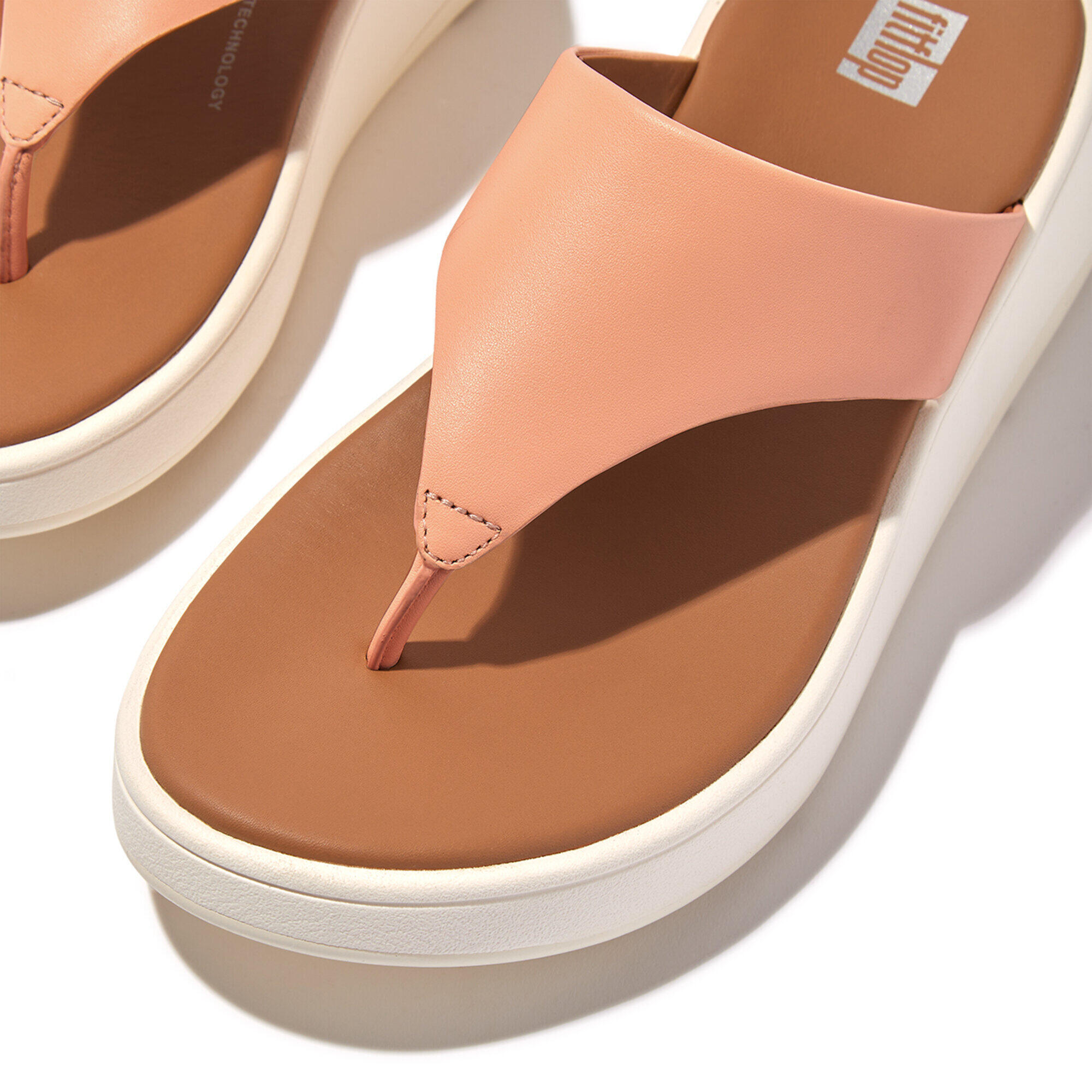 Ledersandalen für Damen FitFlop F-Mode Flatform 5/7