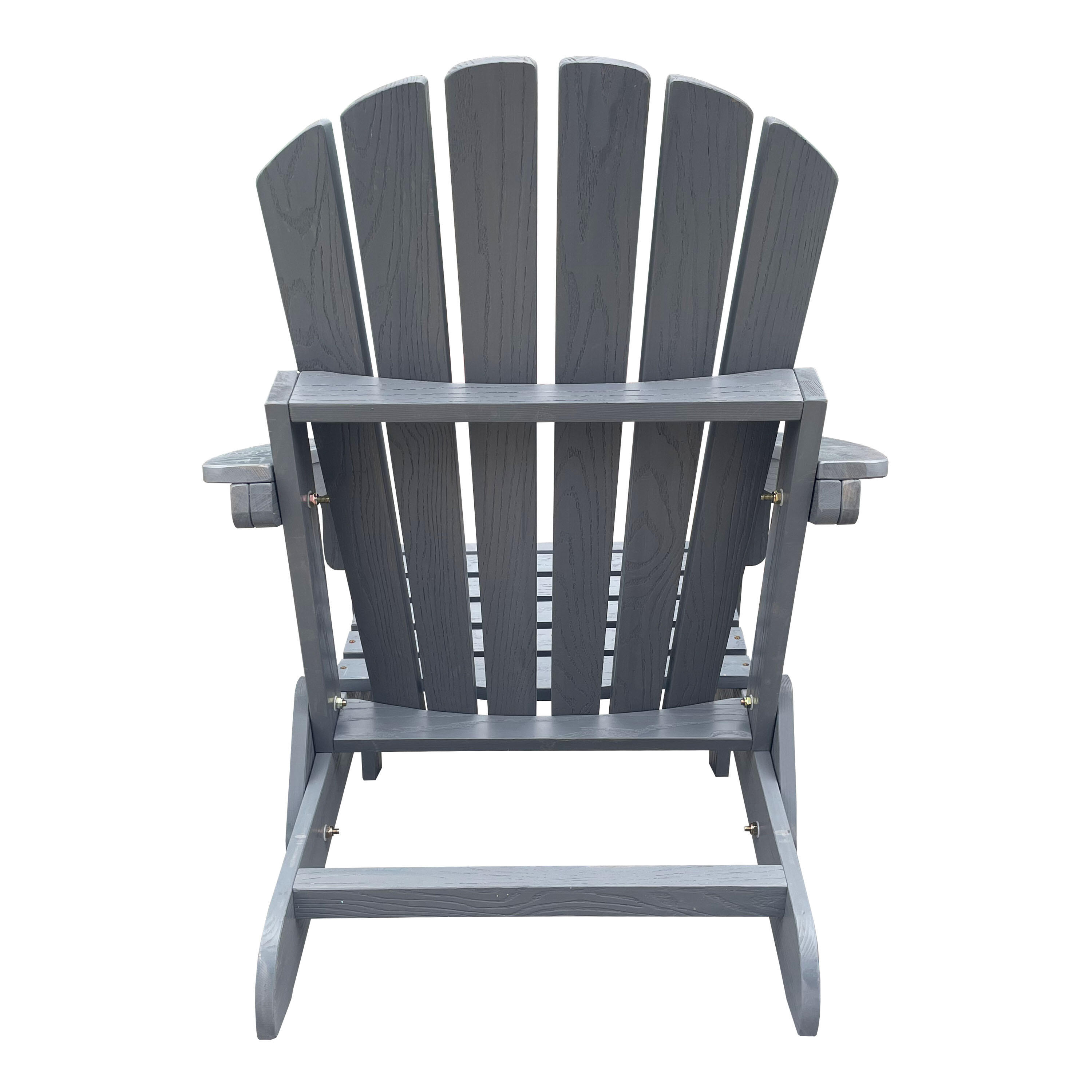 Sedia da campeggio Adirondack, Rosalie, legno, grigia 7/7