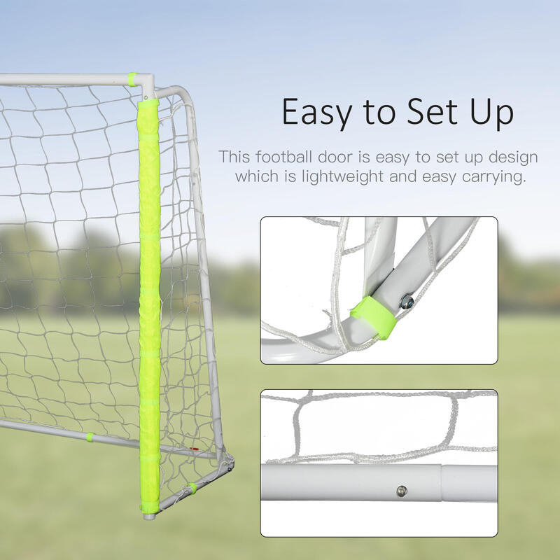 Poartă de fotbal HOMCOM pentru adulți/copii cu țintă și stâlpi, material Oxford