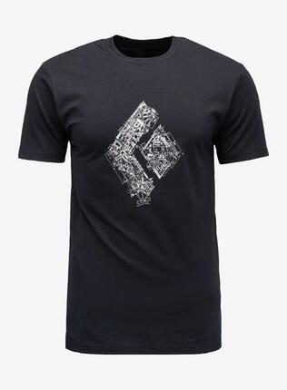 T-shirt homme Black Diamond Engineered Diamond noir manches courtes respirant