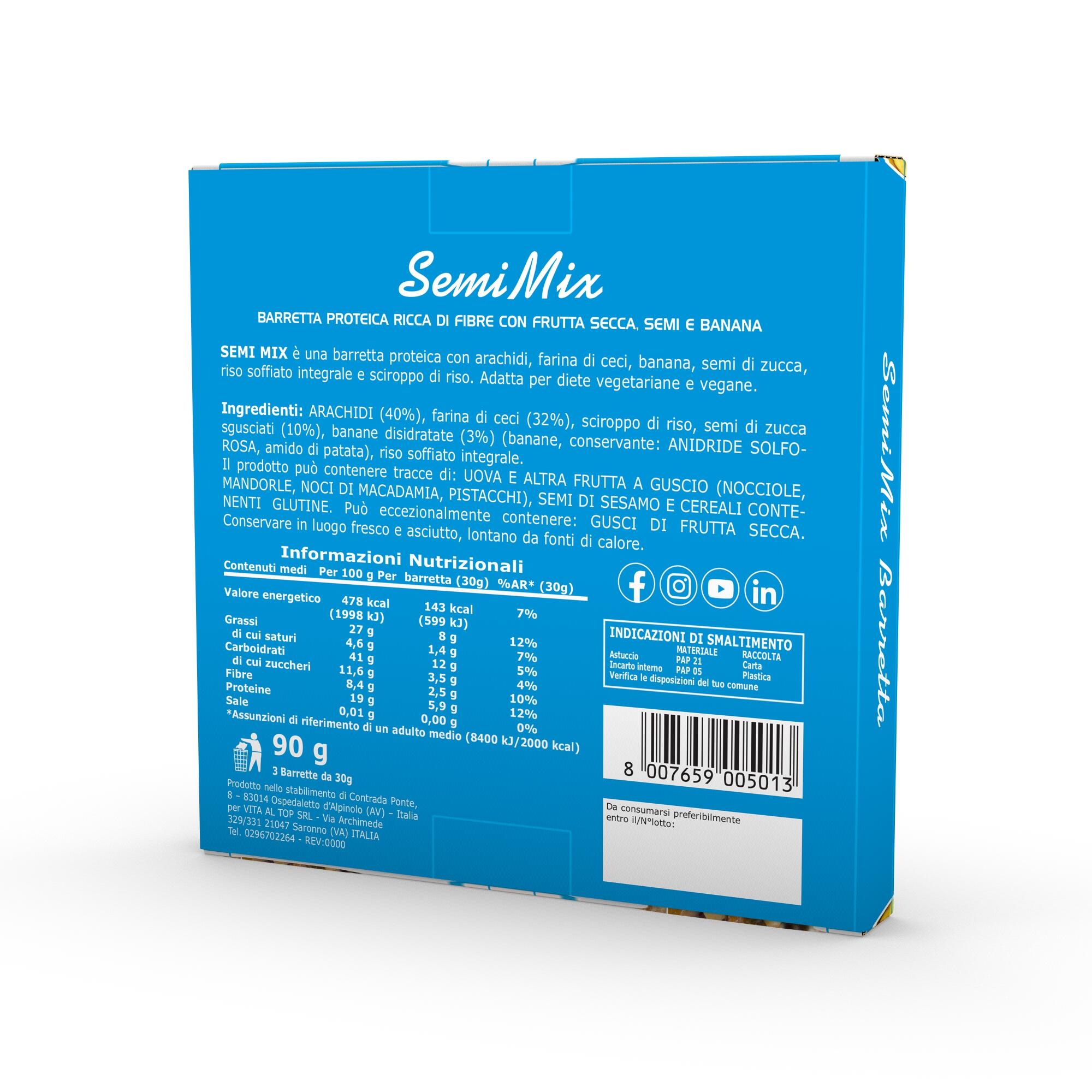 Alimento - BARRETTE SEMI MIX BANANA - 3 pz da 30g 2/7