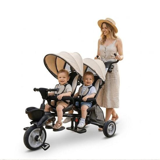 Devessport Tricycle évolutif Qplay G-Melar Sand 2 places