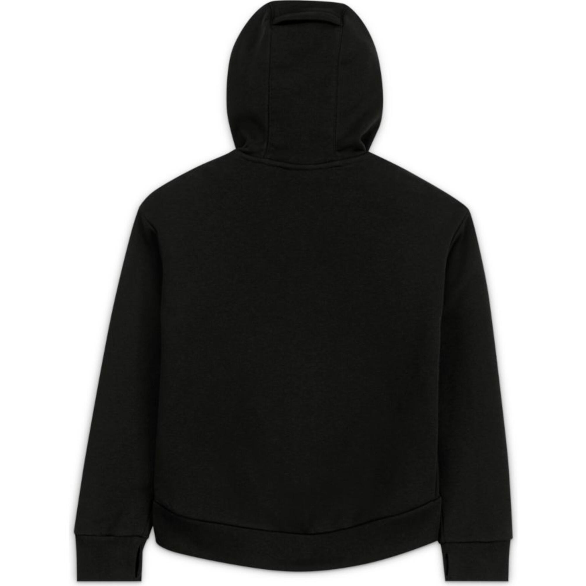 Felpa con cappuccio Nike Sportswear Club Fleece in Nero/Bianco 2/5