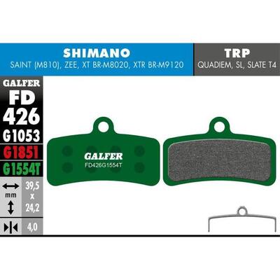 Pastiglie freni Galfer Shimano Saint 810 Zee
