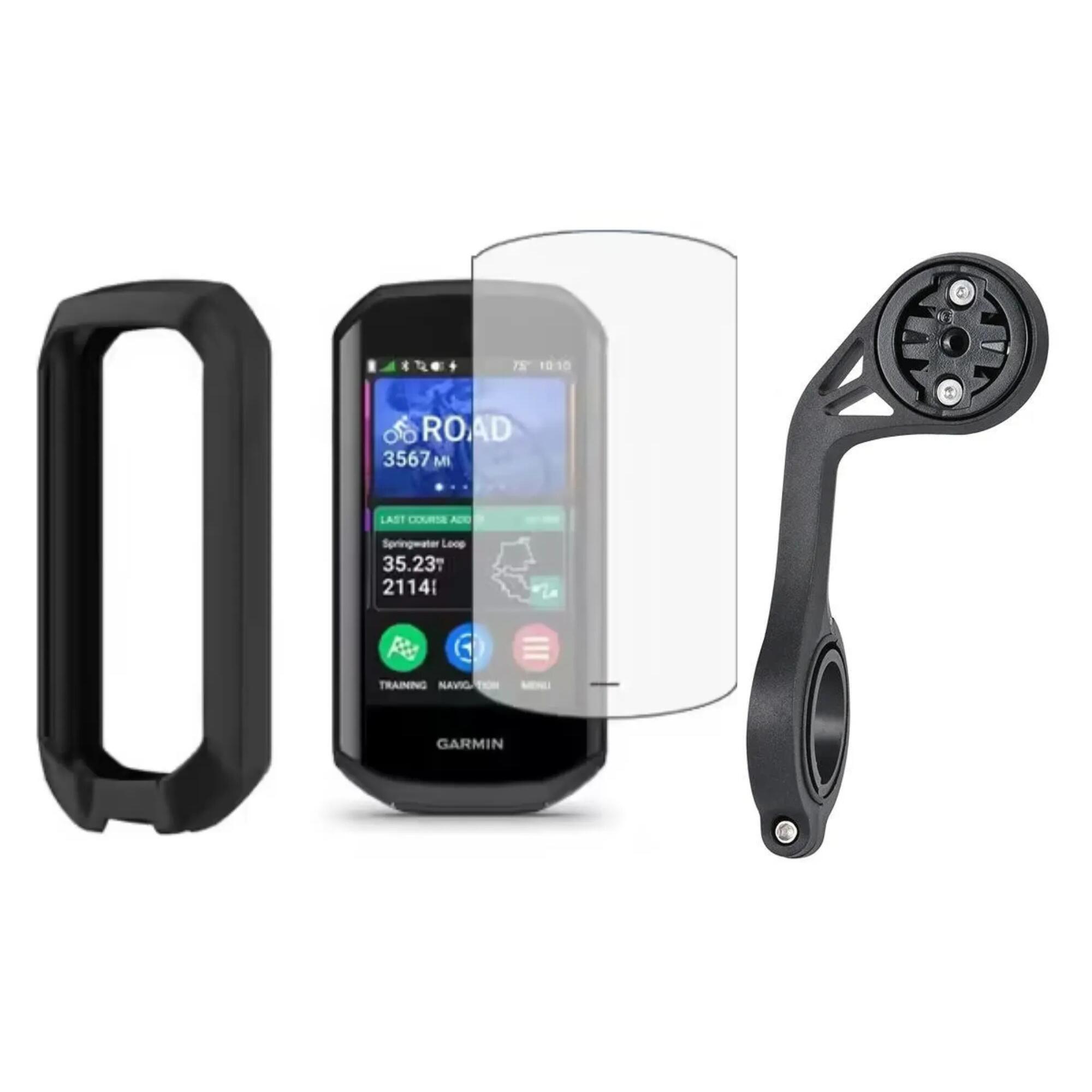 VELKYNE Balíček 3-v-1 Garmin Edge 1050 – Pouzdro, hydrogel fólie, XL držák