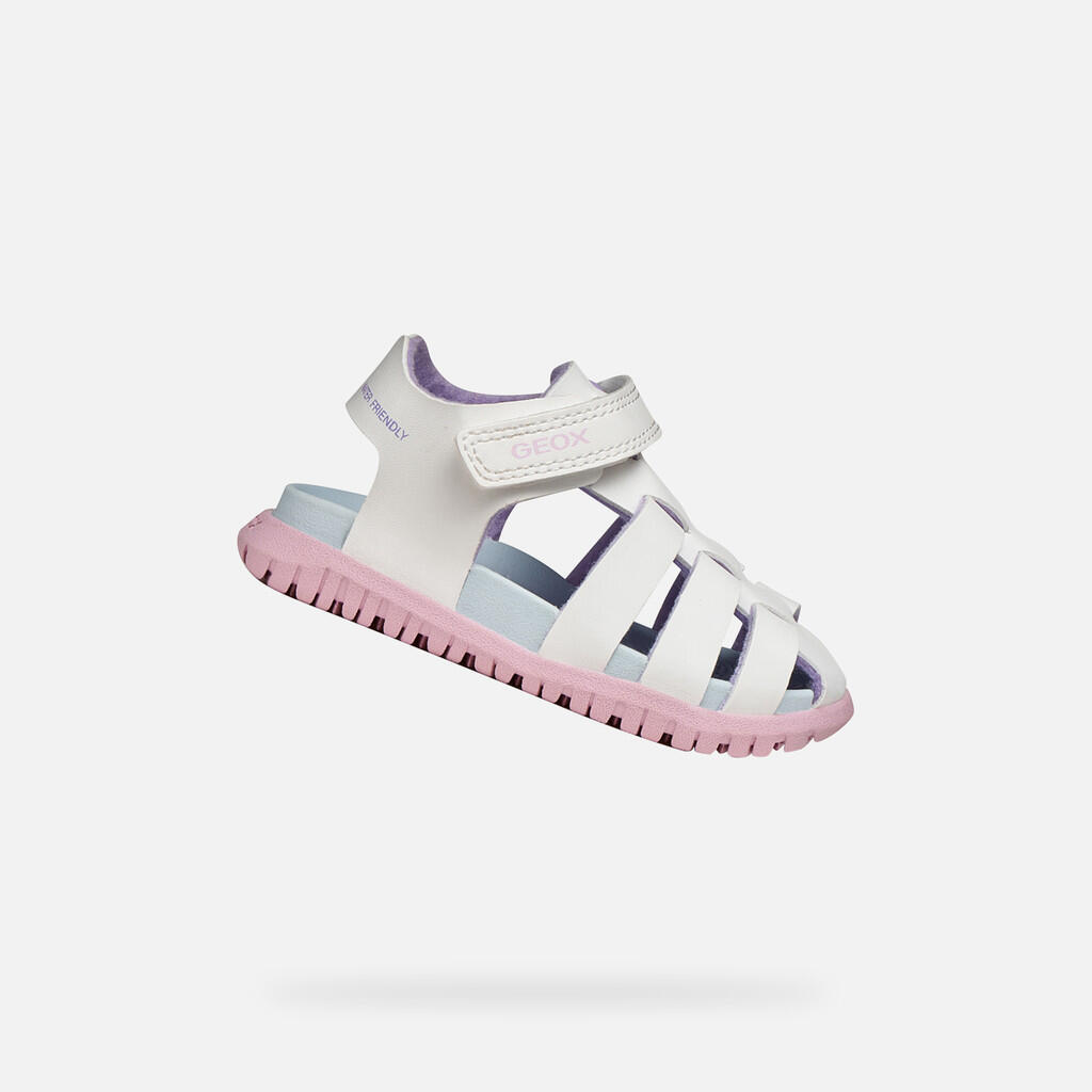 Sandały GEOX B SANDAL FUSBETTO GI Biały