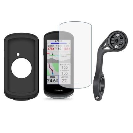 Zestaw 3-w-1 ochrona Garmin Edge 1040 – Etui, szkło hartowane, uchwyt