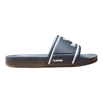 Hummel Slipper25 W Noir - Claquettes de piscine antidérapantes