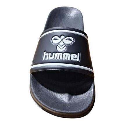 Hummel Slipper25 W Noir - Claquettes de piscine antidérapantes