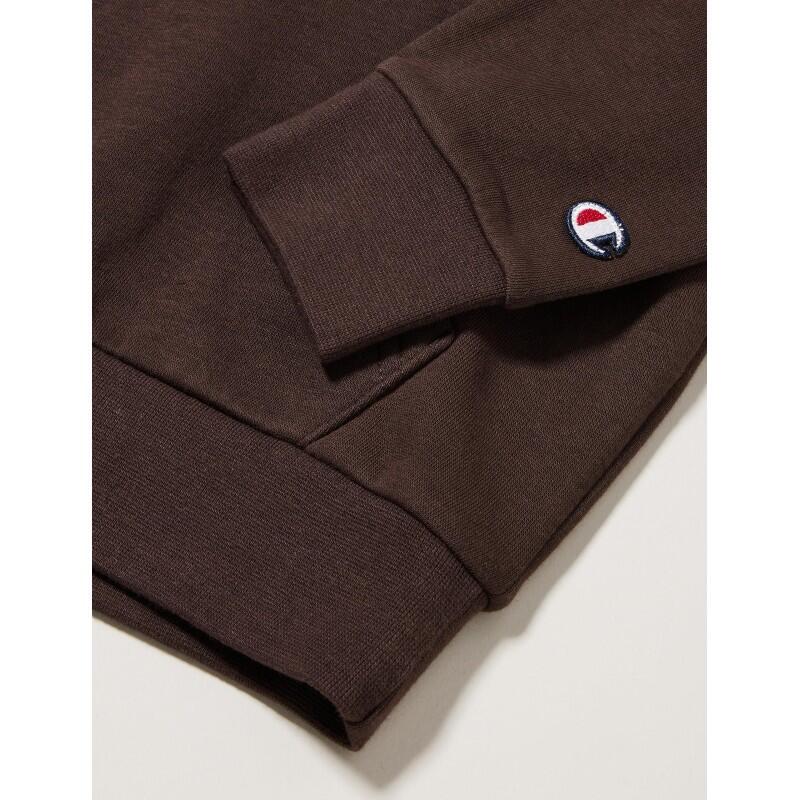 Sudadera Champion niño marrón oscuro - manga larga, bolsillo, cuello redondo 3/5