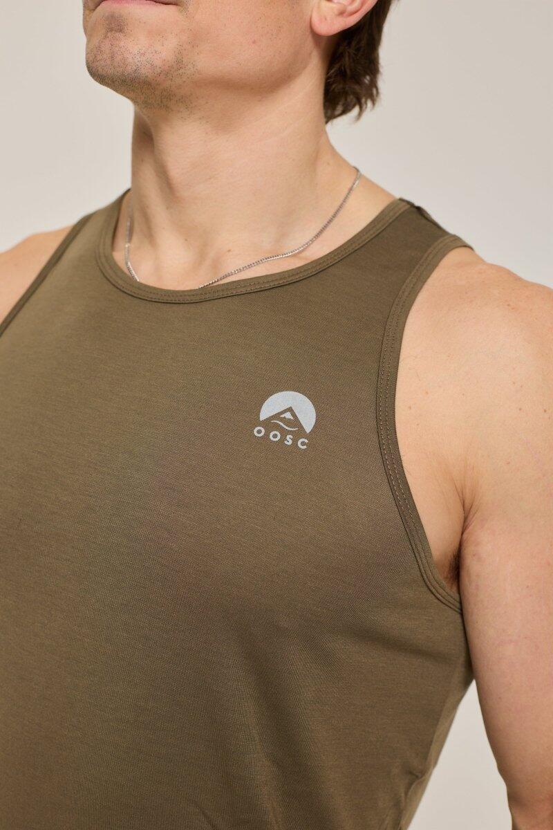 Heren Fitness Sport Tanktop Elite Khaki 7/7