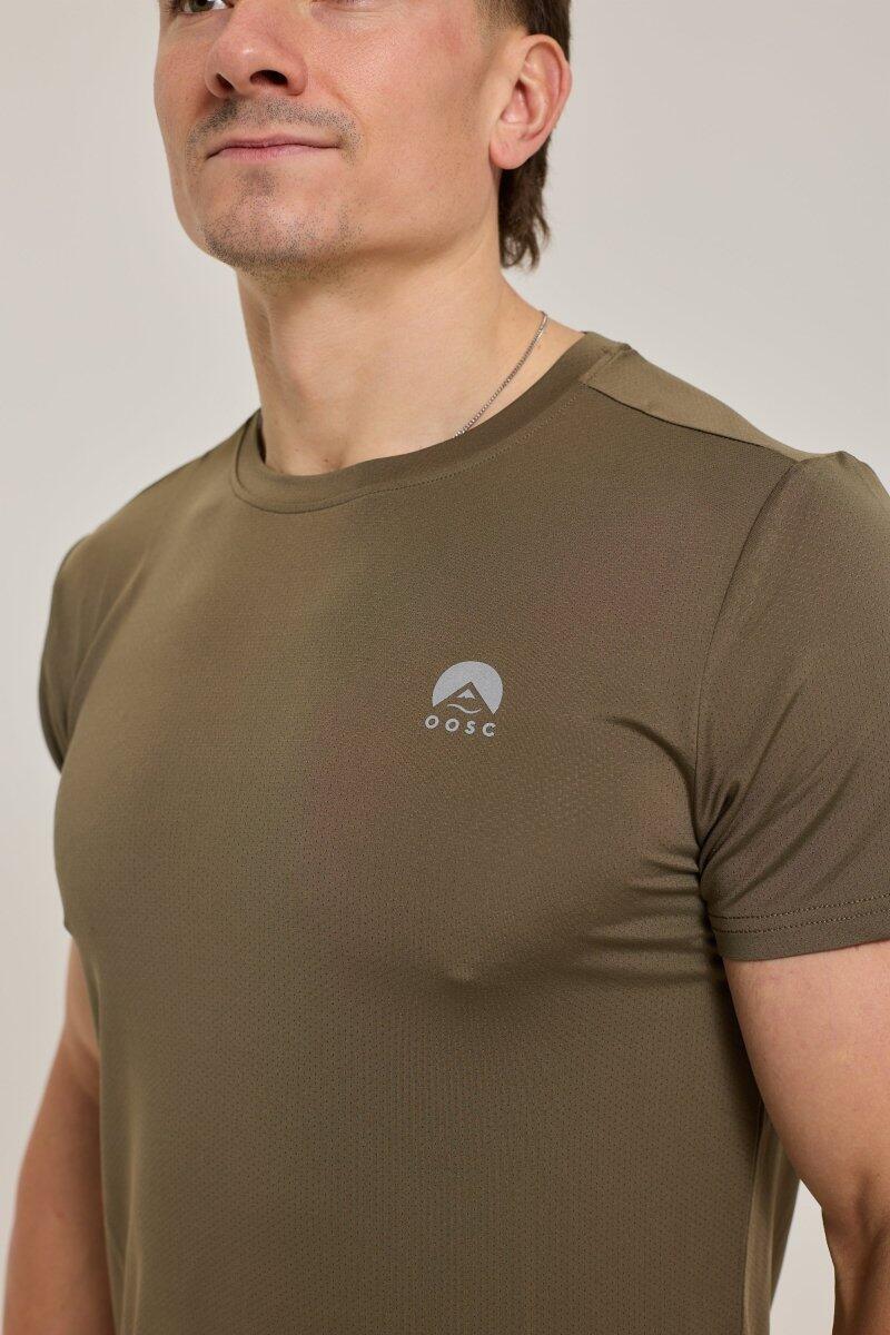 Heren Fitness Sport T-Shirt Elite Khaki 3/6