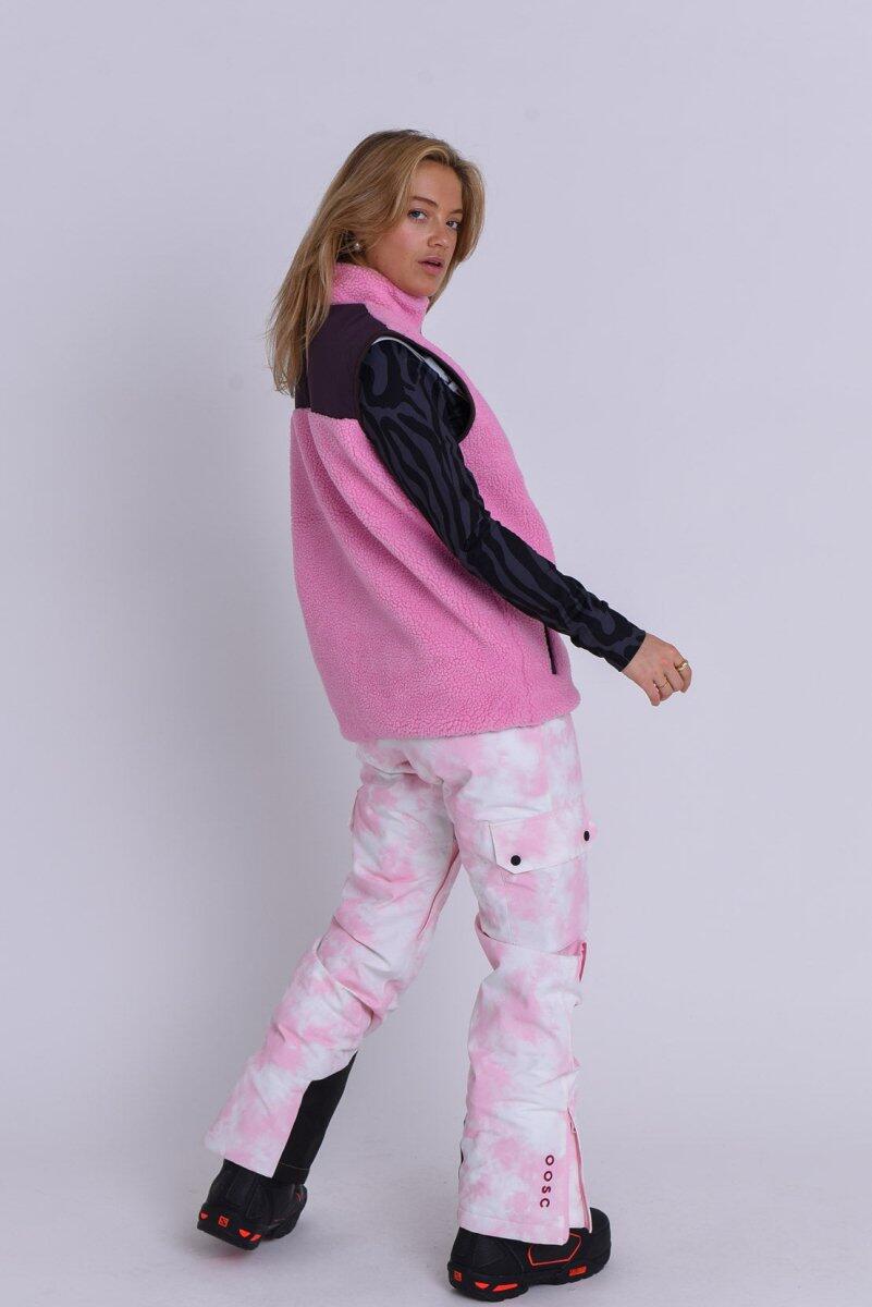 Femme Veste Sherpa Sans Manches Method Rose Poudré 5/5