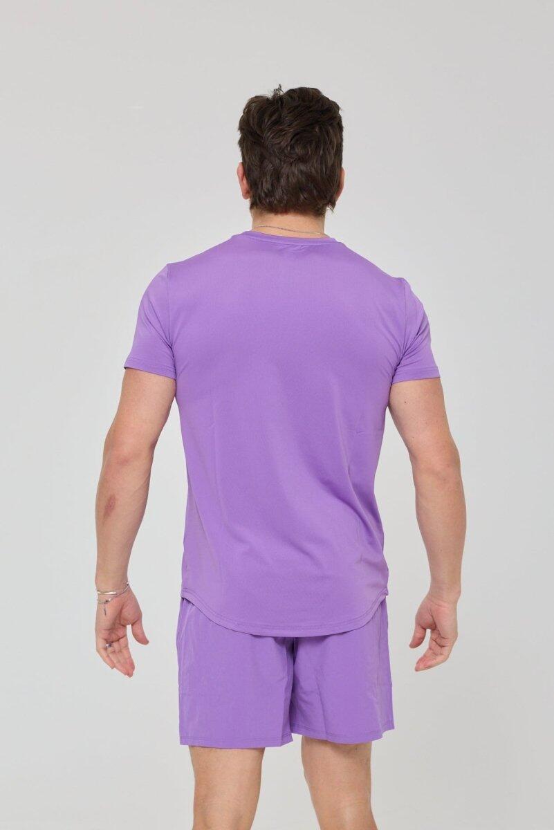 Heren Fitness Sport T-Shirt Elite Lila 2/6