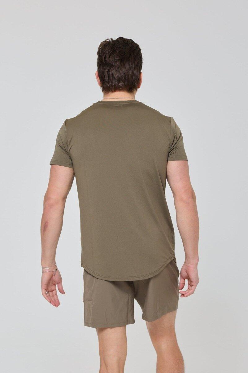 Heren Fitness Sport T-Shirt Elite Khaki 2/6