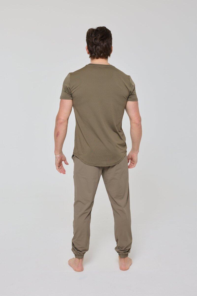 Heren Fitness Sport T-Shirt Elite Khaki 5/6