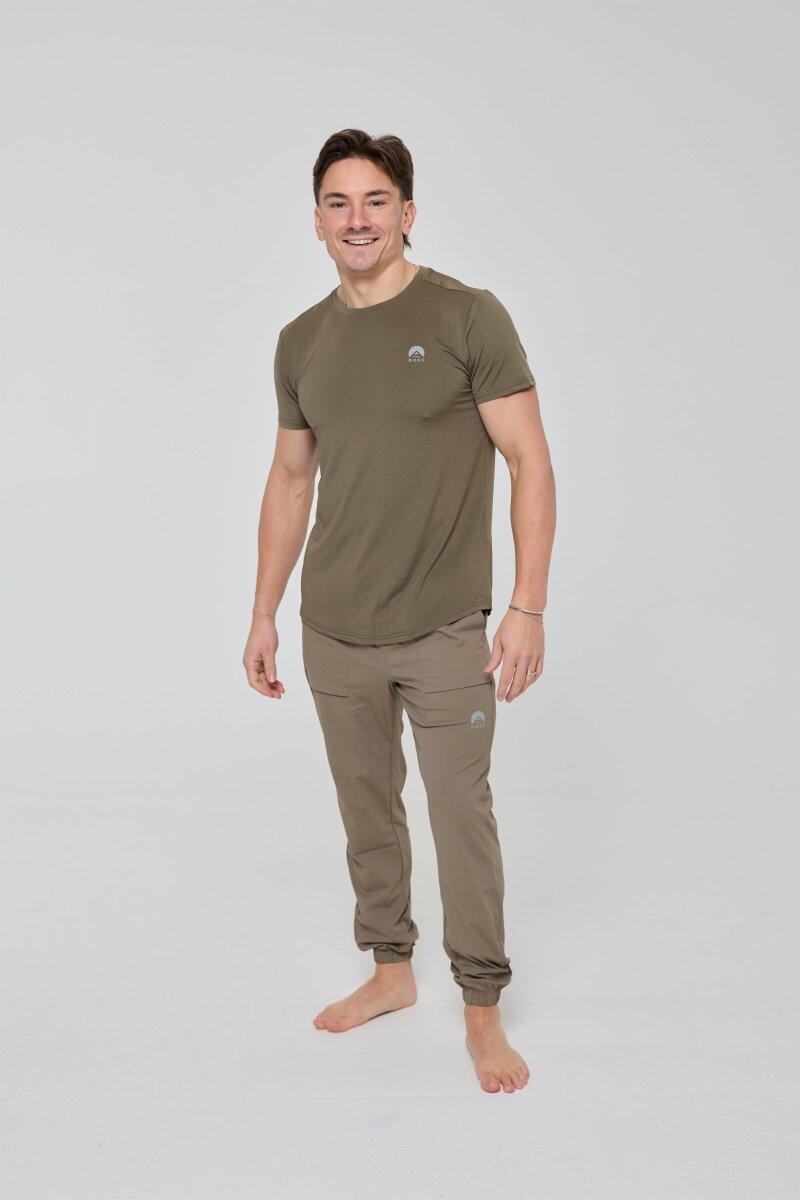 Heren Fitness Sport T-Shirt Elite Khaki 6/6