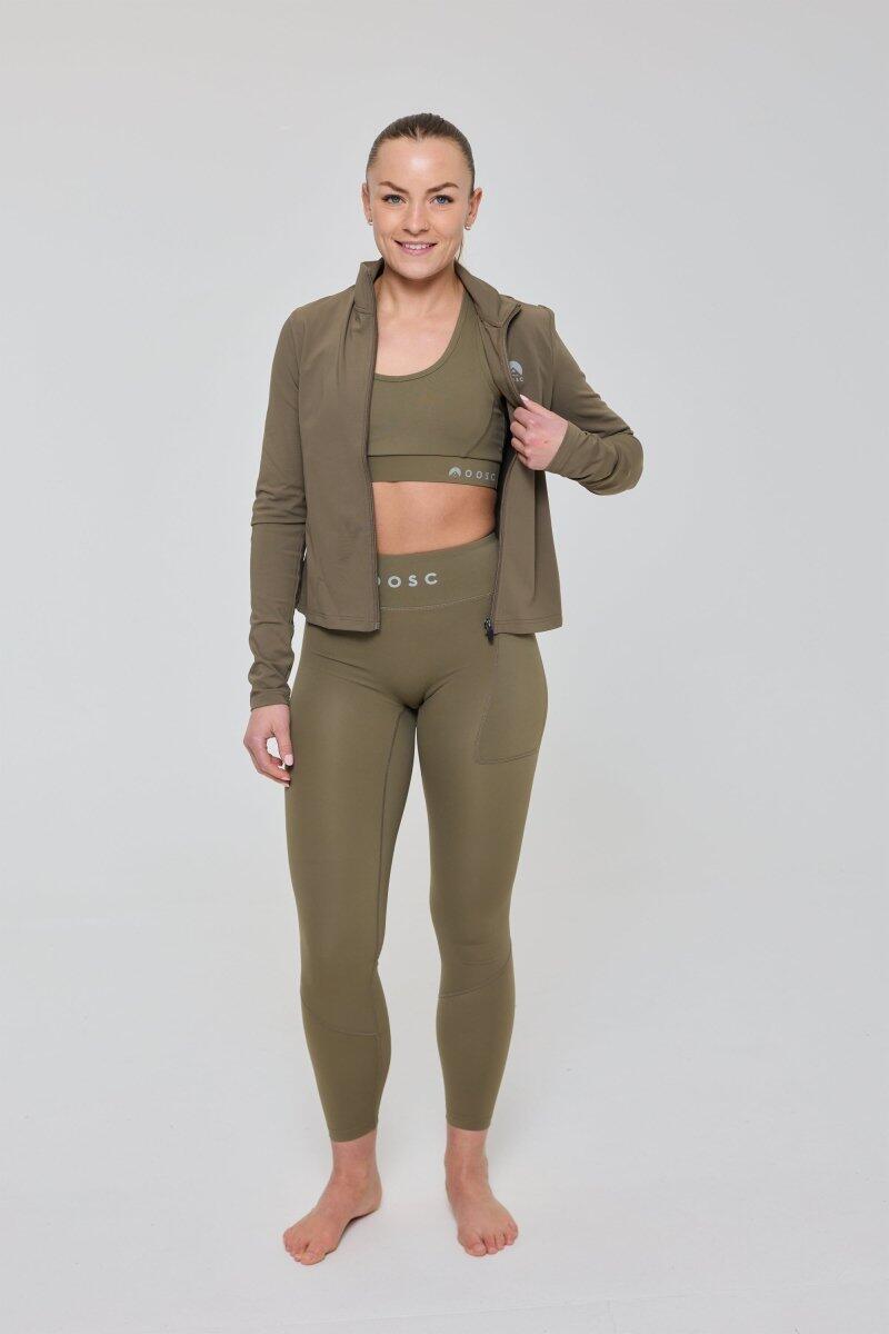 Femme Fitness Veste Zippée Crop Infinite Kaki 3/6