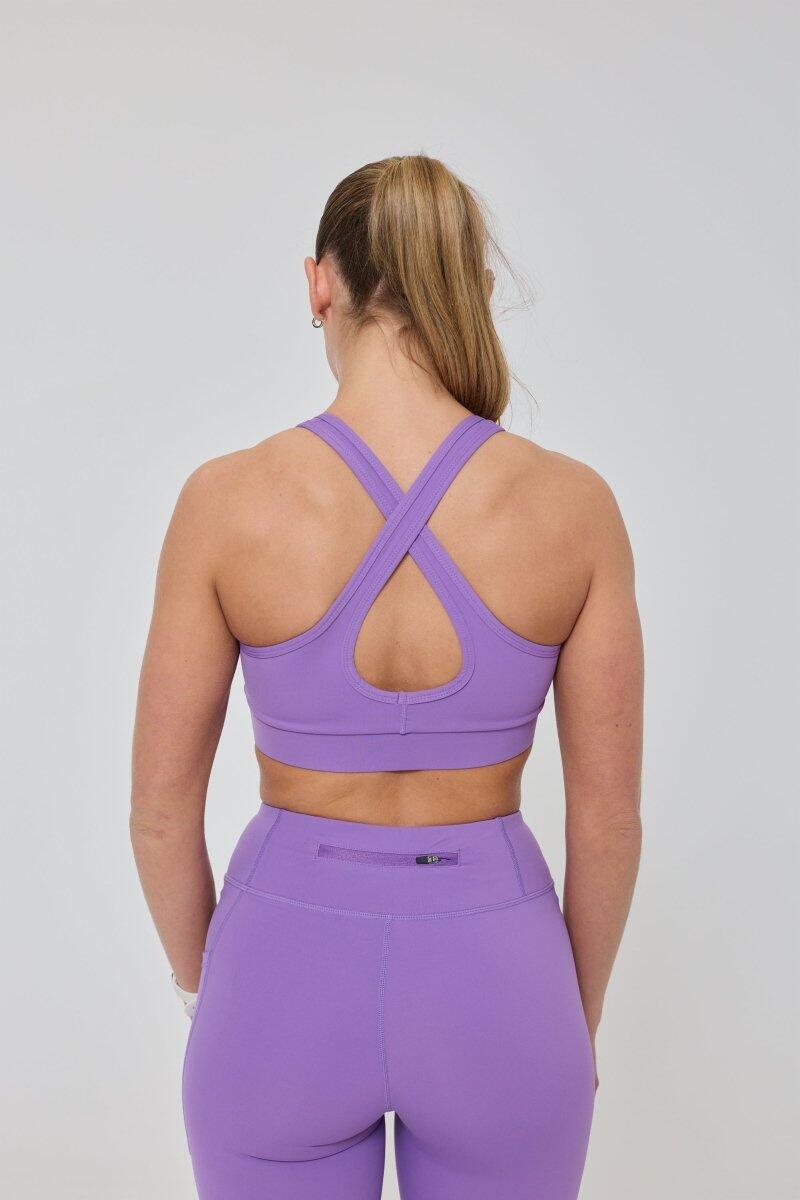 Dames Fitness Sport-BH Hoge Steun Elite Lila 2/7