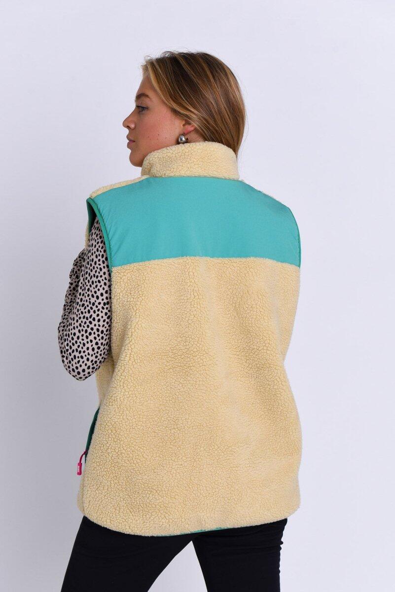 Dames Sherpa Vest Method Zand 2/5
