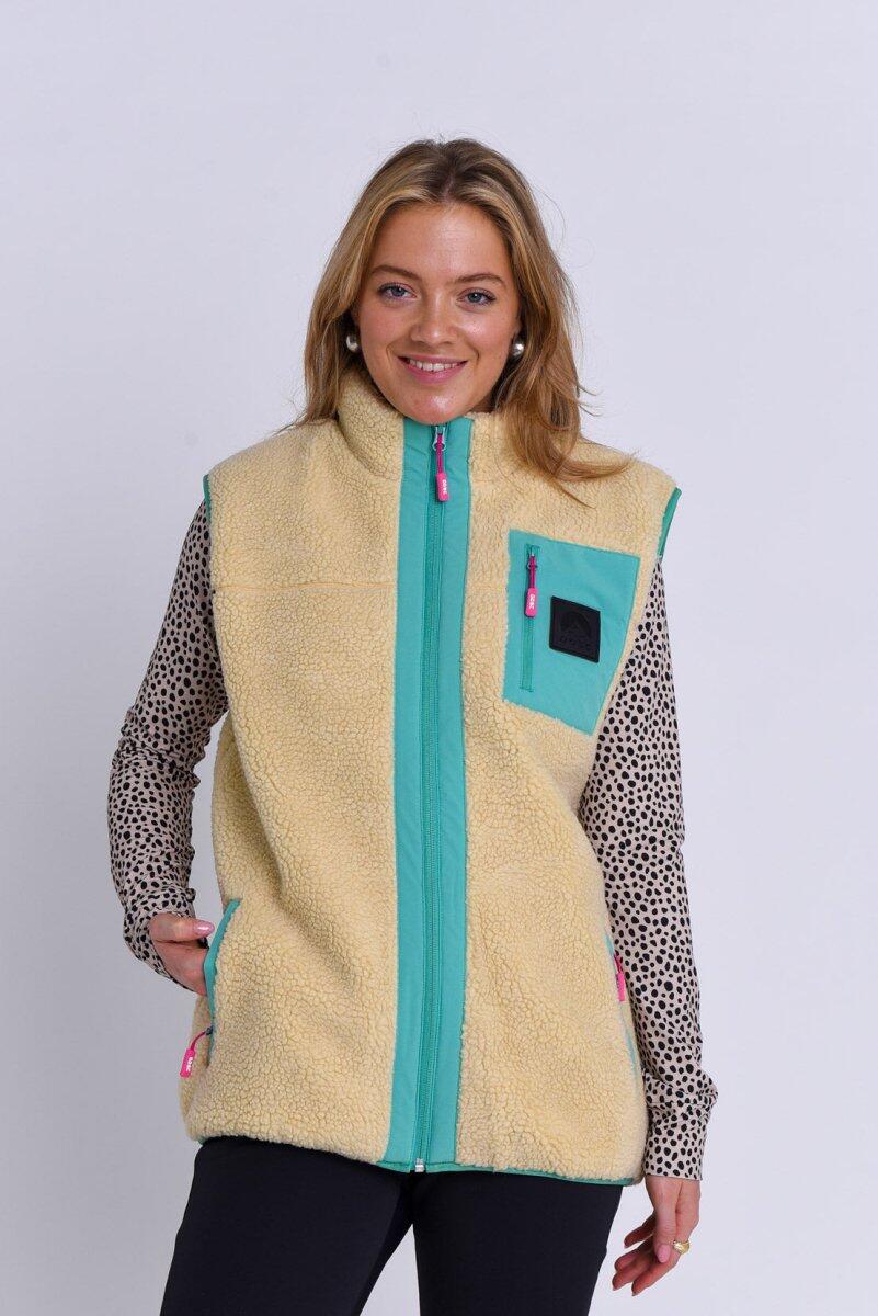 Dames Sherpa Vest Method Zand 1/5