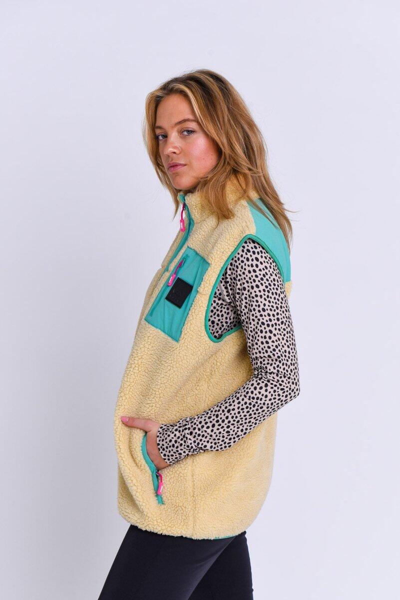 Dames Sherpa Vest Method Zand 4/5
