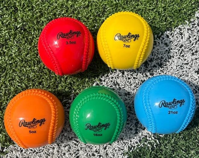 Rawlings Plyo Power Throwing Balls Baseball/Softball 3/3
