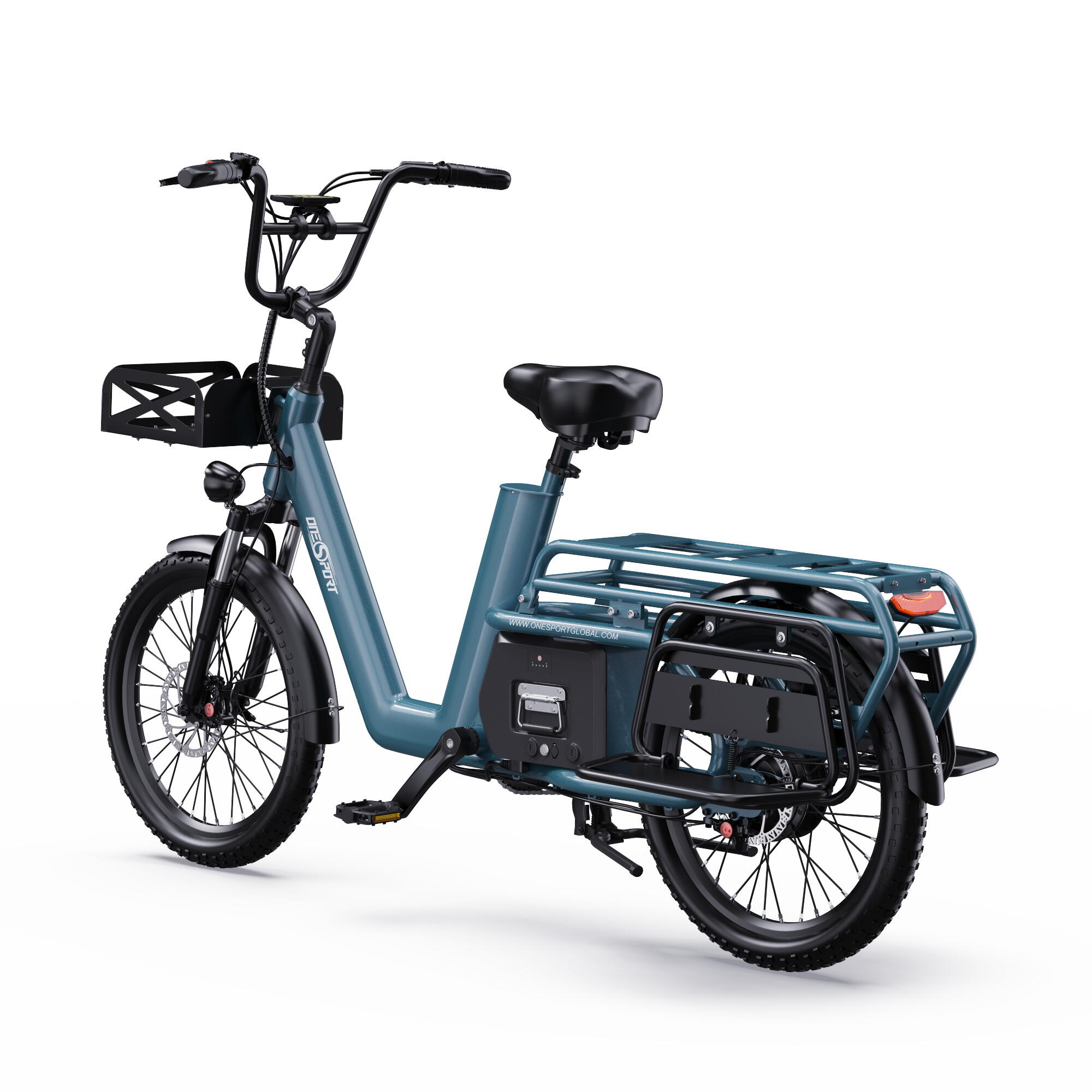 Bicicleta eléctrica de carga ONESPORT OT01 de 20", batería de 48 V y 27 Ah 2/7