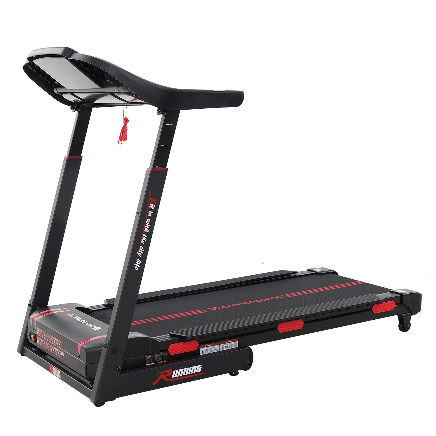 Tapis roulant pieghevole CITYSPORTS, inclinazione regolabile, 1-15 km/h, App 2/5