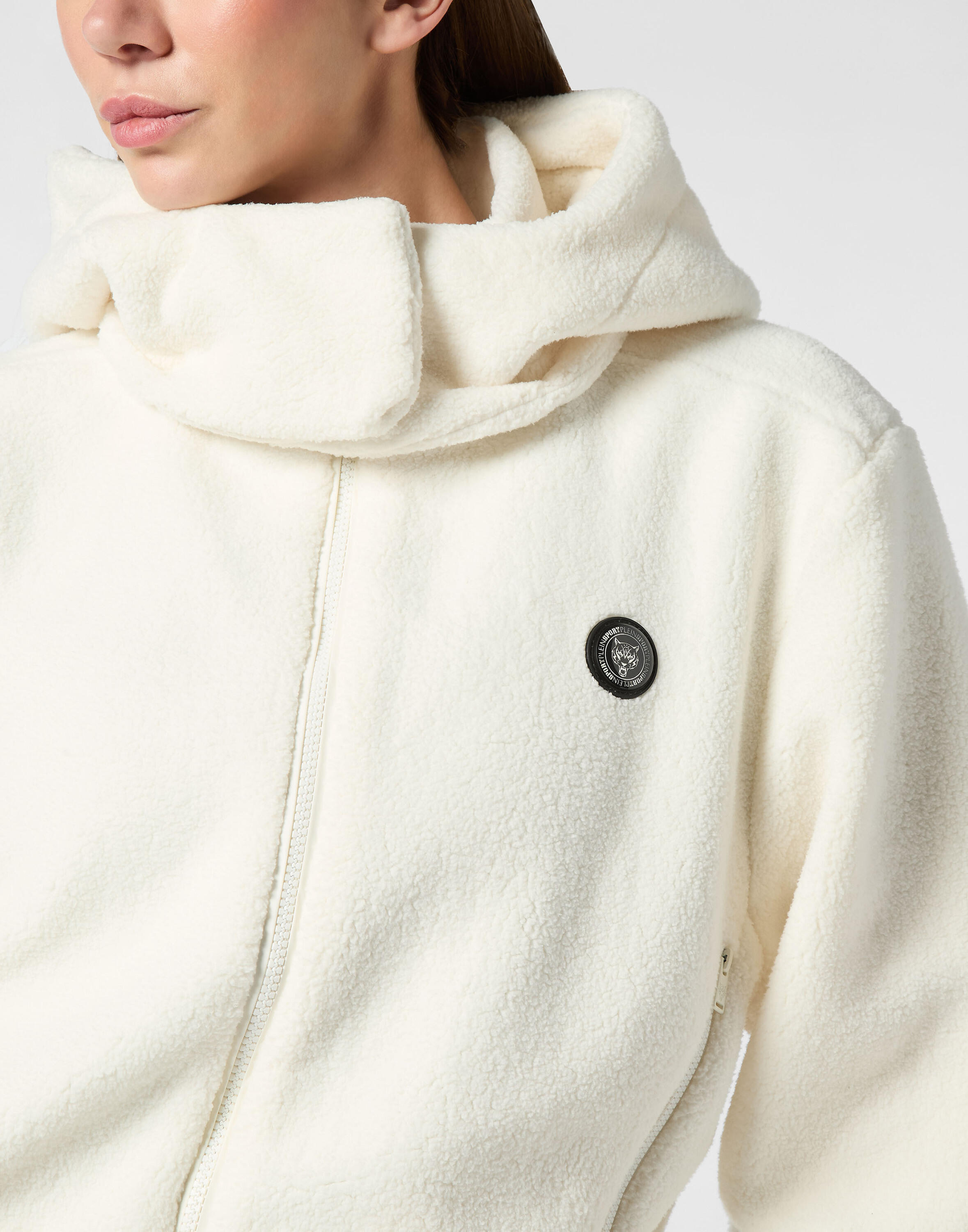 Felpa Con Zip E Cappuccio Women 5/5