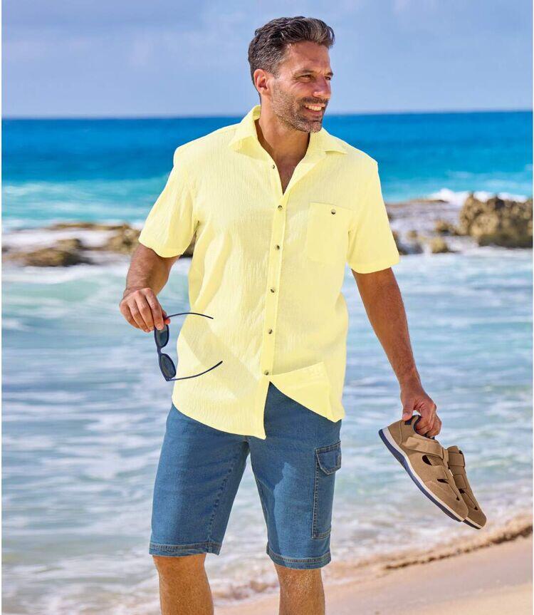 Bermuda Cargo en Jean Stretch Confort  3/6