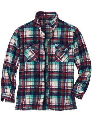 Karierte Hemdjacke aus Fleece