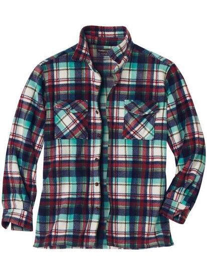 Karierte Hemdjacke aus Fleece