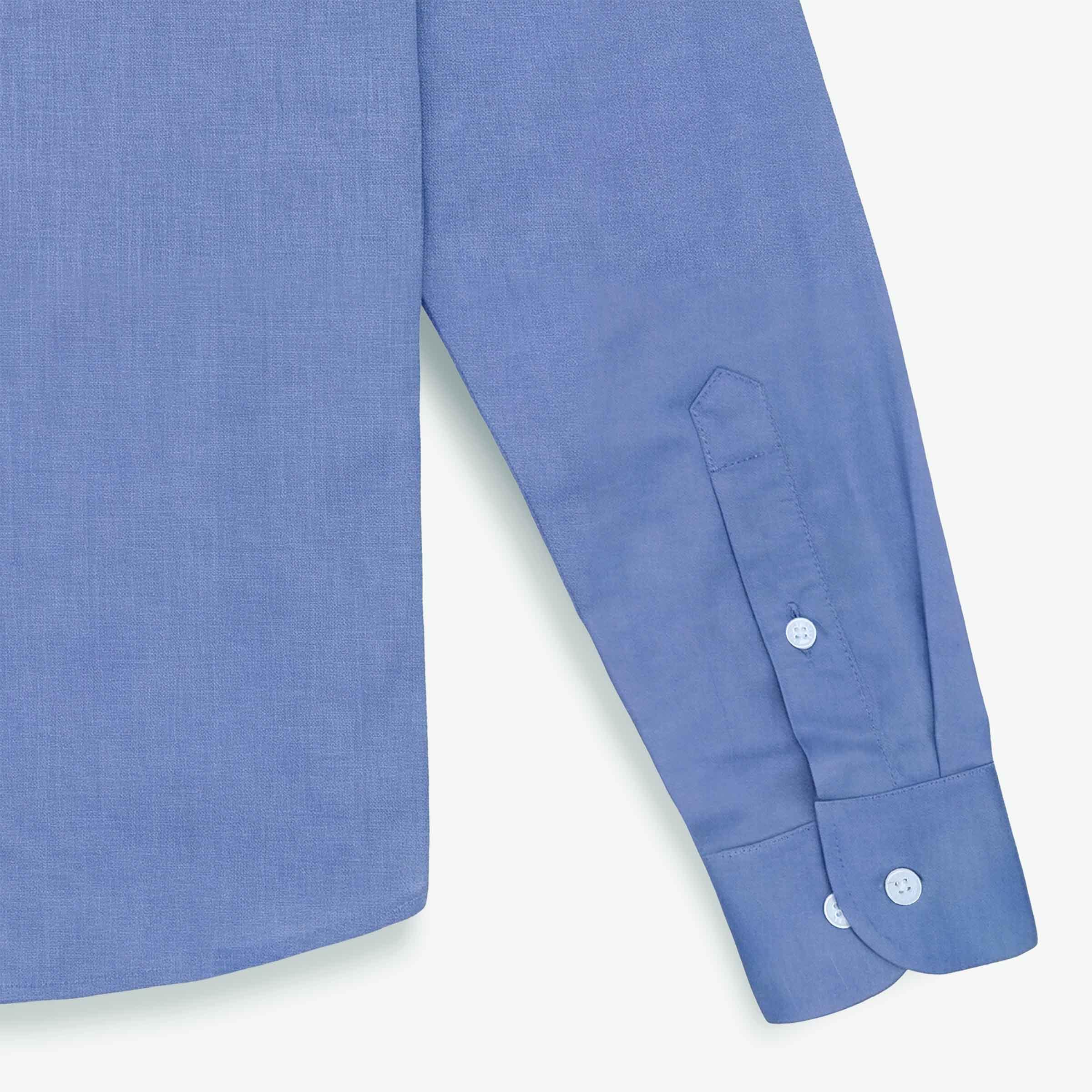 Camisa de manga larga de algodón azul 5/5
