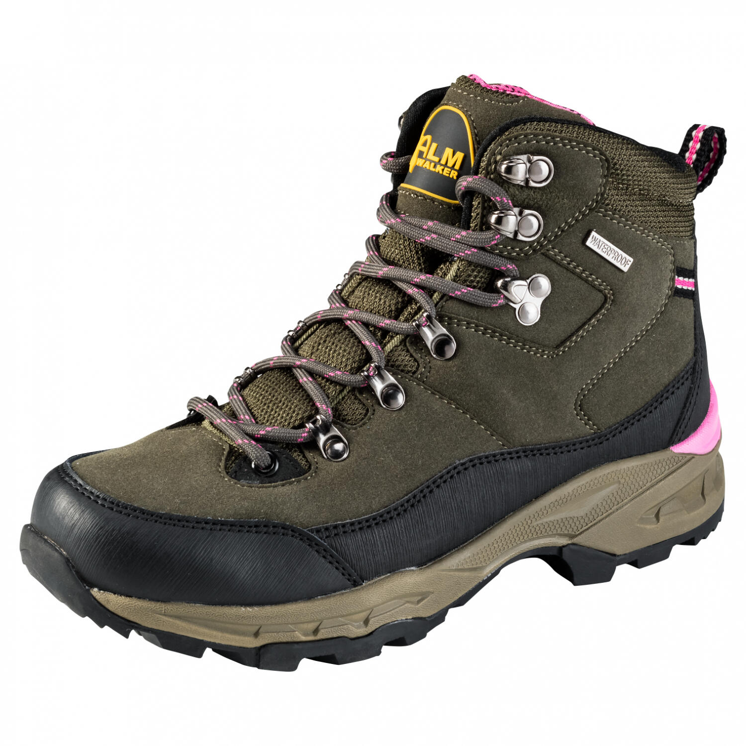 Almwalker Outdoorboots Ventura Pro Damen (Oliv/Schwarz/Rosa) Größe 39 5/5