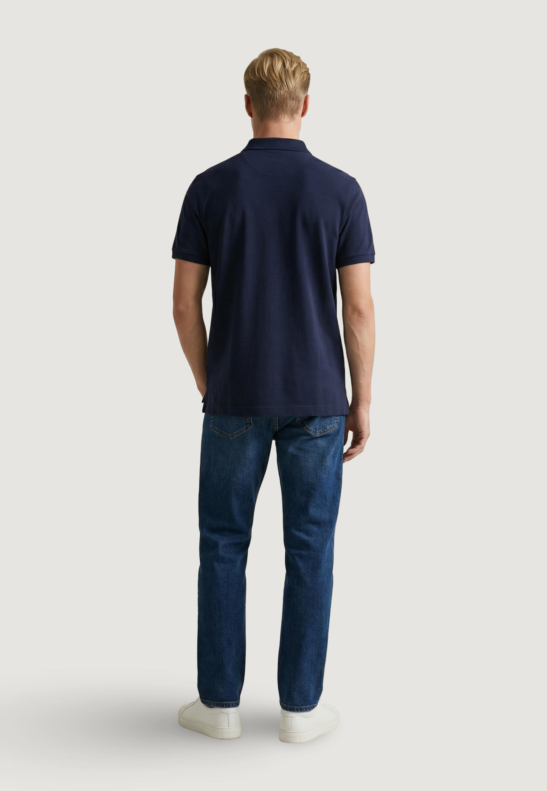 MEN'S Poloshirt kurzarm REG SHIELD SS PIQUE POLO BLAU 3/5