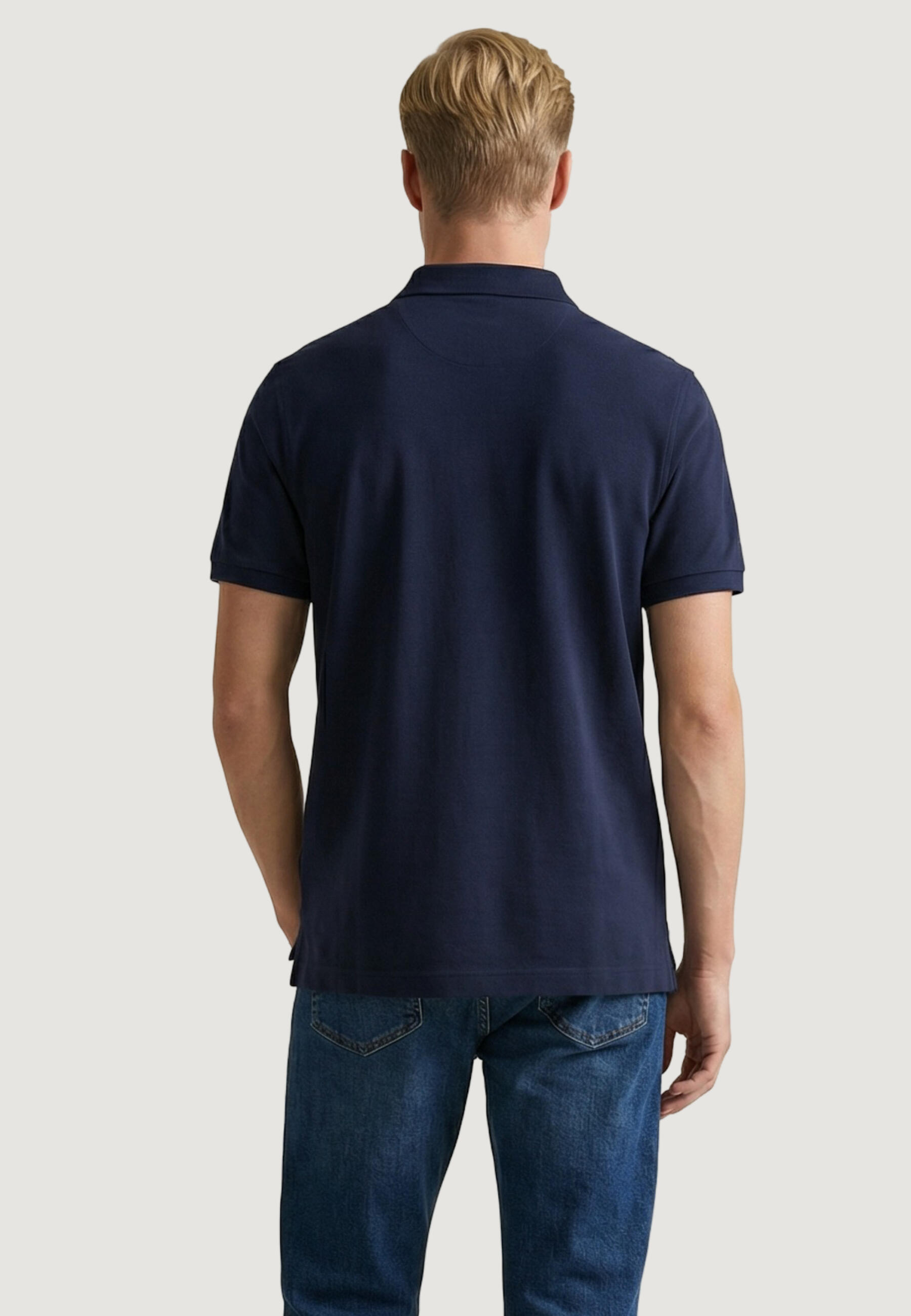 MEN'S Poloshirt kurzarm REG SHIELD SS PIQUE POLO BLAU 4/5