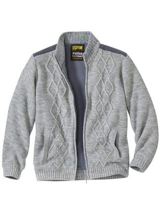 Blouson Tricot Zippé Doublé Polaire
