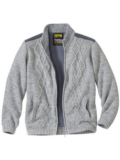 Blouson Tricot Zippé Doublé Polaire