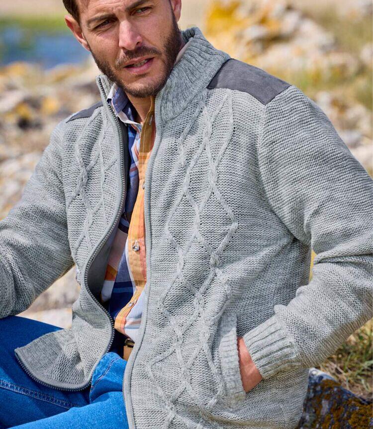 Strickjacke mit Reißverschluss und Fleecefutter 6/7