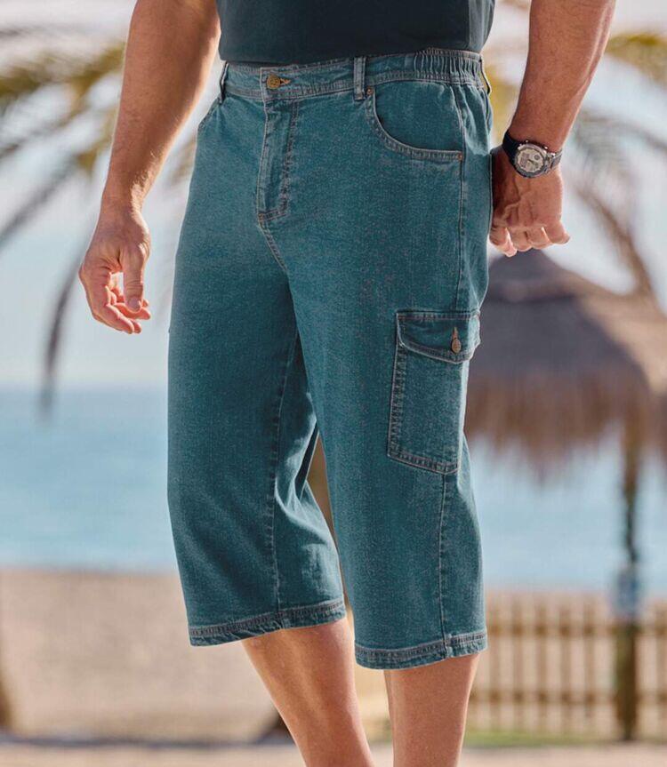 Pantacourt en Jean Stretch Cargo  4/4